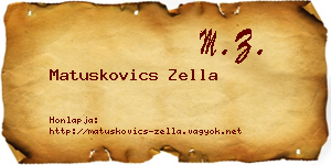Matuskovics Zella névjegykártya